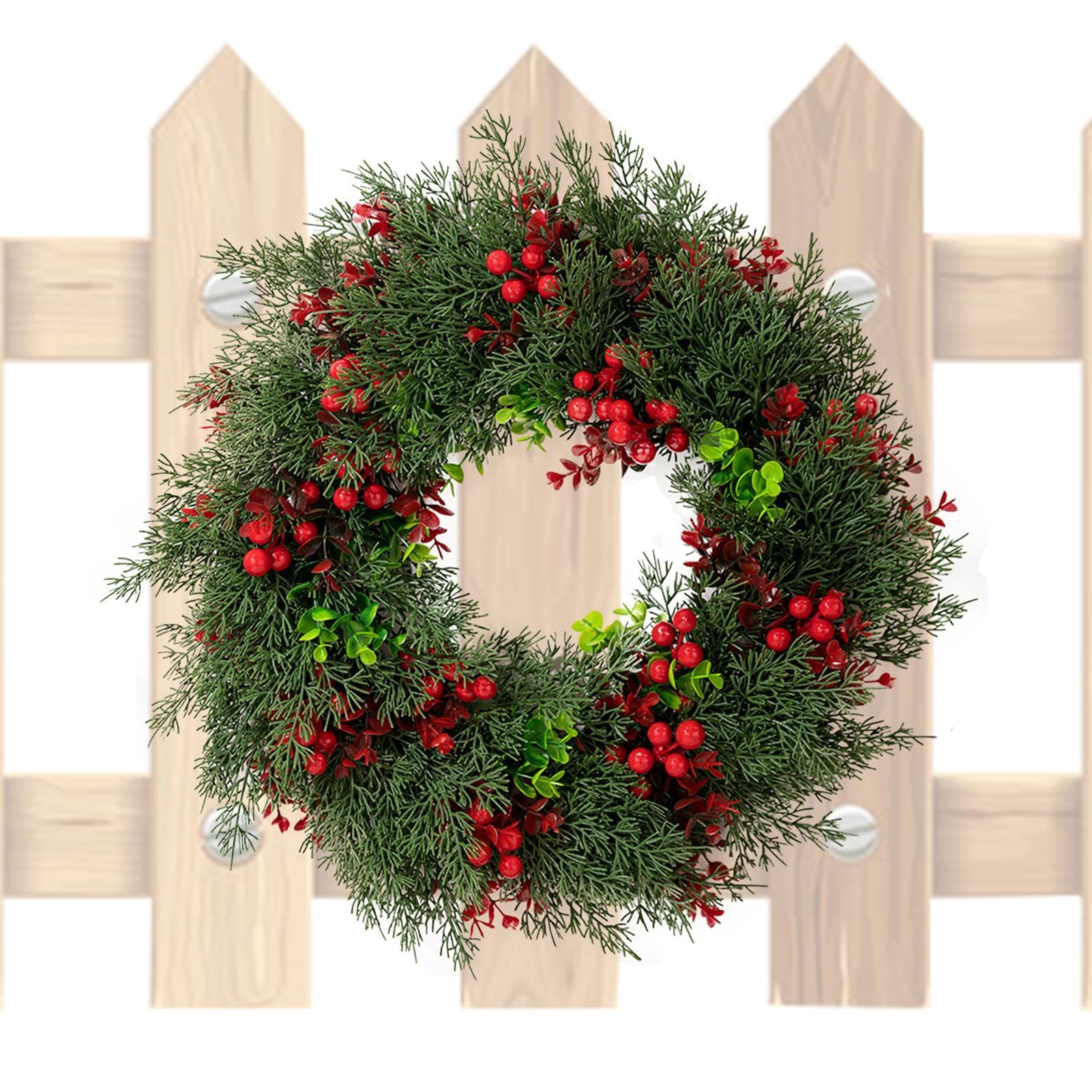 Amazon.co.jp: S-DEAL クリスマス リース、玄関用クリスマス リース